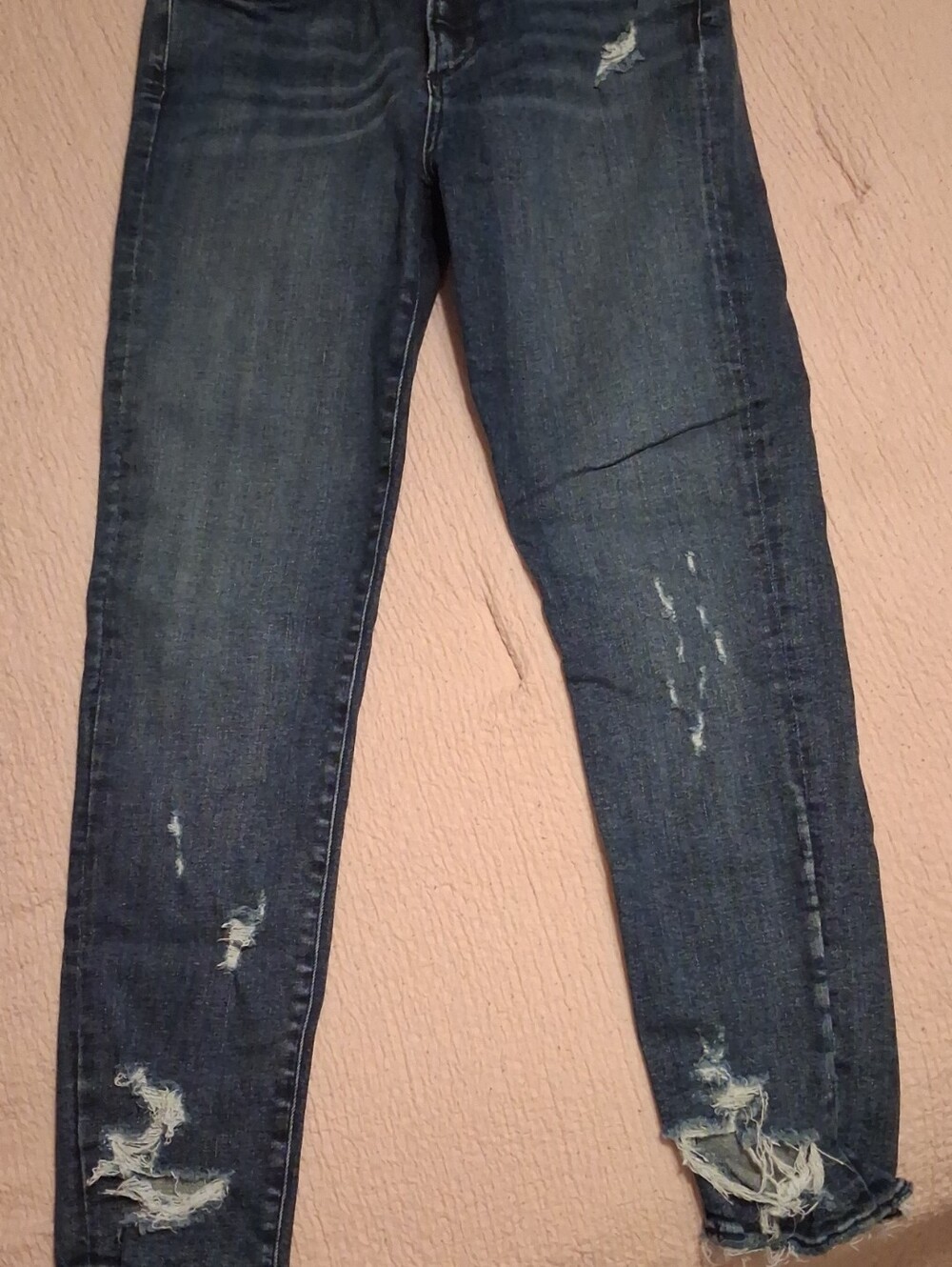Agolde Women's Skinny Distressed Dark Blue Jeans